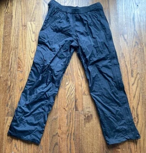 Marmot Rain Pants Mens Large Short Black Softshell Nylon Waterproof Side Zip - Picture 1 of 12