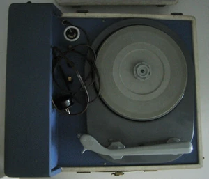 Record Player SCHAUB LORENZ Turntable Vynil Portable #Vintage 60's @READ@ - Foto 1 di 16