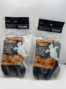 Lot Of 2 1997 Forster 48 Piece Heavy Duty Halloween Cutlery New Made In USA - Picture 1 of 6