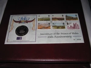 1.3.1994 Investiture of The Prince of Wales 25th Anniversary Coin Cover - Picture 1 of 1