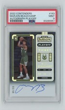 2022-23 Panini Contenders RC Playoff Ticket Auto MarJon Beauchamp /99 #143 PSA 9
