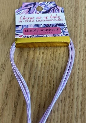 Simply Southern 10FT Charging Cable.  For iPhones, Pastel Purple New Never Used. - Image 1 of 4
