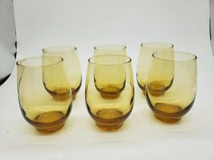 VTG Libbey GOLD TEMPO Glasses 10oz Flat Tumblers Lot Of 6 EXC T47 - Picture 1 of 3