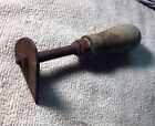 Antique ~Tool ~ Wood Handle ~Pointed Round Triangle ~ Gardening?~ Cement Work?