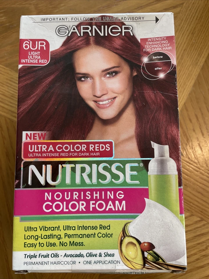 Garnier Nutrisse Color Espuma Nutrisse 6UR Luz Rojo Ultra Intenso Nuevo En Caja A Foto 1 de 4