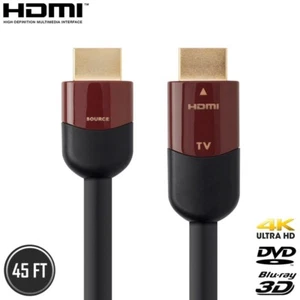 45FT HDMI Cable Active HD TV 4K 60Hz 1080p 3D BluRay DVD PS XBOX 18Gbps In-Wall - Picture 1 of 4