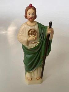 Vintage ST JUDE 6'' Plastic Figurine Statue  Made in HONG KONG  VG+ - Picture 1 of 7