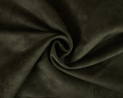 Dark Olive Brown Suedette Fabric - BY THE METER - 59” / 152CM Width