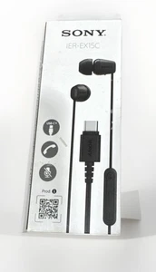 Sony IER-EX15C W Stereo Earbud Headphones Wired In-Ear Earphones USB-C - BLACK - Afbeelding 1 van 4