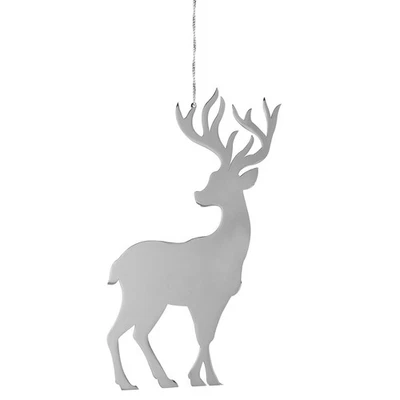 Fink Deko Rentier Edelstahl zum Aufhängen 16 cm Baumschmuck Fenster- & Wanddeko - Bild 1 von 2