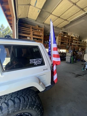 Hágalo usted mismo Soporte de antena CB para luz trasera lateral, se adapta a Jeep Cherokee XJ 1997-2001 Foto 1 de 4