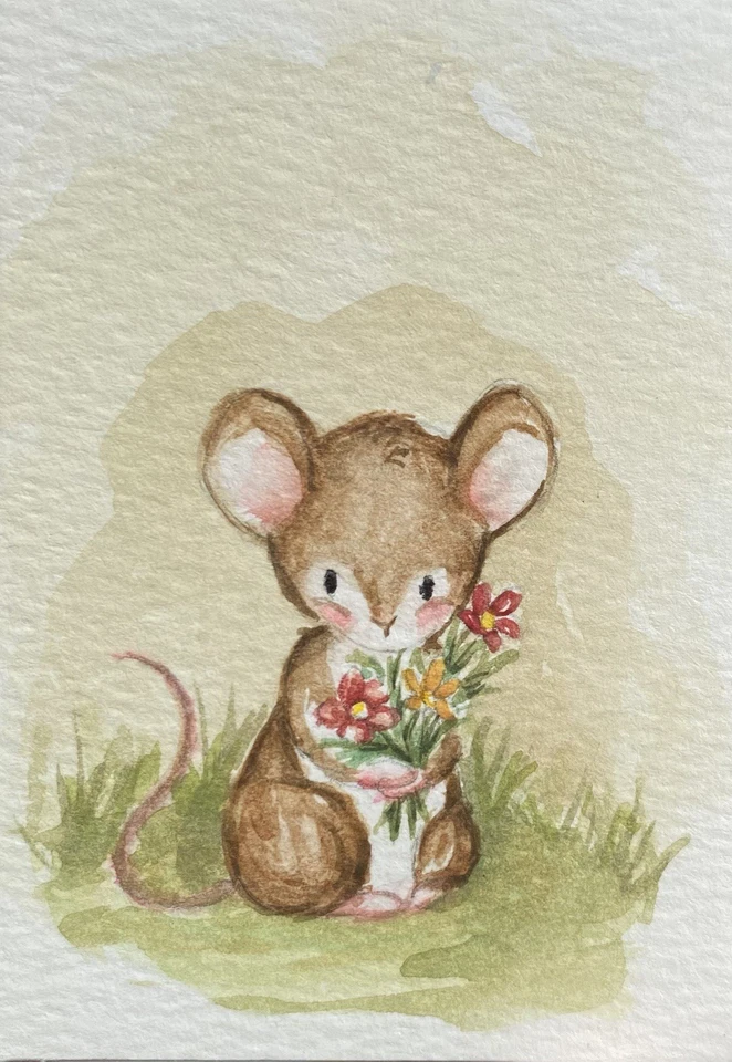 Arte de pintura original de medios mixtos ACEO Foto 1 de 1