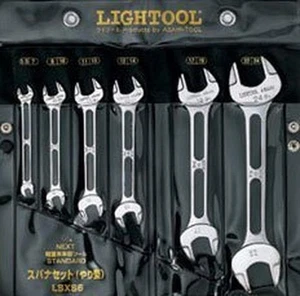Juego de llaves de extremo abierto ultra ligeras Asahi Lightool Lsxs6 hechas en Japón centeno de ceniza - Imagen 1 de 2