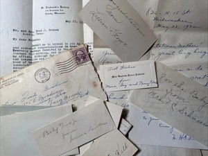 1932 Cudahy Wisconsin Austin TX New Baby Convent Priest Letters Envelope Vtg Nun - Picture 1 of 17