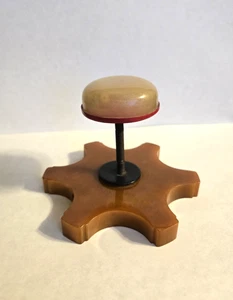 RARE 1930's Antique Gambling Game 2 Dice BAKELITE Spring Domed Popper - Picture 1 of 15
