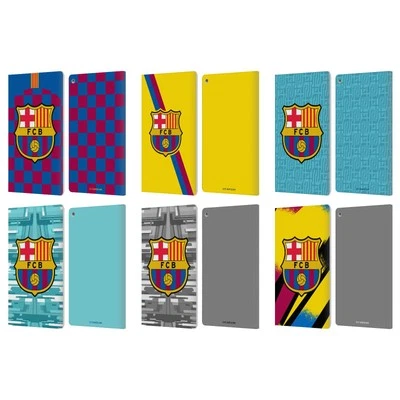 OFFICIAL FC BARCELONA 2019/20 CREST KIT LEATHER BOOK WALLET CASE FOR AMAZON FIRE - Image 1 of 4