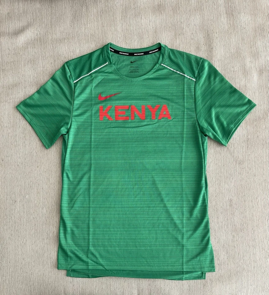 Nike Dri Fit KENYA TEAM ISSUED RUNNING Shirt Green CT0105-320 Men's XL NO TAGS