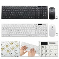Slim 2.4GHz Optical Wireless Keyboard And Mouse Set For PC Laptop Computer