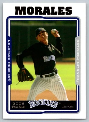 2005 TOPPS UPDATES & HIGHLIGHTS FRANKLIN MORALES RC COLORADO ROCKIES #UH306 - Image 1 of 2