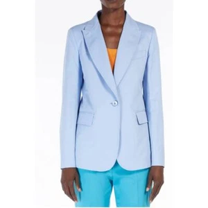 Max Mara NEU Azzurro Baumwoll-Twill Blazer Damengröße 16 - Bild 1 von 13