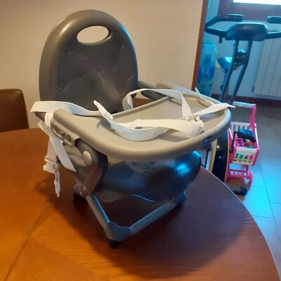 SEGGIOLONE CHICCO PER RIALZO SEDIA, COMENUOVO, GRIGIO IDEALE FINO A 3 ANNI - Immagine 1 di 4