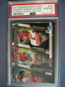 2017 Bowman Chrome Mega Box Cardinals Talent Pipeline PSA GEM MINT 10 Flaherty - Picture 1 of 2