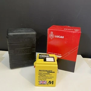 PRE-UNIT TRIUMPH BSA NORTON LUCAS BATTERY BOX KIT 350 500 650 750 AJS MATCHLESS - Picture 1 of 5