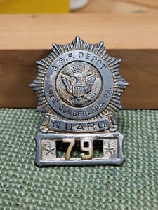 RARE WW2 Armed Service Forces Guard Badge Police Badge New Cumberland PA ASF 40s - Picture 1 of 22