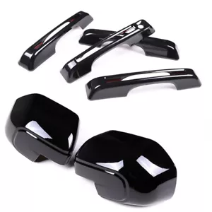 Glossy Black Rearview Mirror + Door Handle Cover Trim For Ford Maverick 2022-23 - Bild 1 von 12