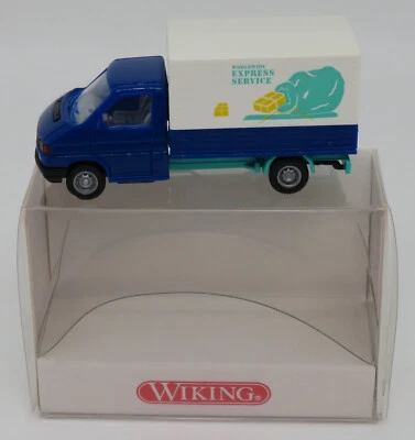 WIKING Ho 1/87 Volkswagen T4 Transporter Pritsche Plane #2980324 Express Box - Immagine 1 di 4