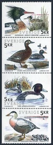 Sweden 2028-2031a strip, MNH. Michel 1789-1792. Sea birds 1973. - Picture 1 of 1