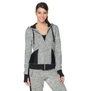 WARRIOR BY DANICA PATRICK Size XL French Terry and Mesh Hoodie GRAY - Picture 1 of 2