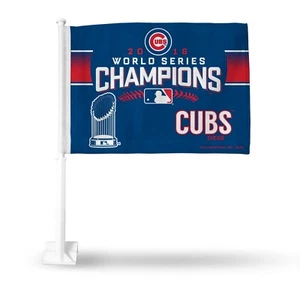 NEW MLB Chicago Cubs Champions Car Flag. Printed both sides, 11 "x 15" - Picture 1 of 3