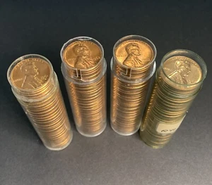 Lot of 4 Lincoln Cent BU Rolls (1) 1961D (1) 1962P (1) 1963P (1) 1964D - R003 - Picture 1 of 8