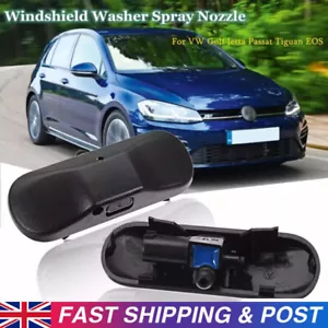 2X Windscreen Washer Jet Water Spray Nozzle For VW Passat B6 B7 Jetta Golf Caddy - Picture 1 of 4