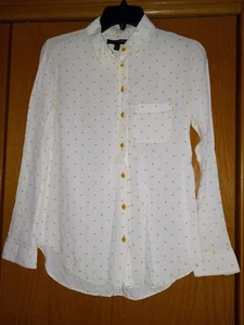 Banana Republic weiße Bluse mit Knopfleiste Größe XS - Bild 1 von 4