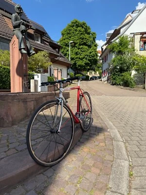 Motobecane Stahl Rennrad RH56 Weiß/Rot - Bild 1 von 4