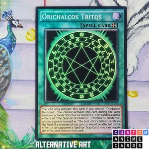 Tarjeta Orichalcos Tritos (arte alternativo) EFECTO ANIME HOLO - Imagen 1 de 1