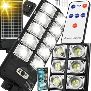 Faro Led Con Pannello Solare 800W Faretto Led da Esterno Con Telecomando IP66 - Foto 1 di 16