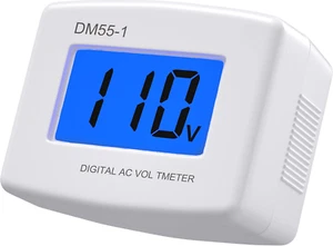 Flat US Plug AC 80-300V LCD Digital Voltmeter Voltage Measuring Monitor, AC 110V - Picture 1 of 12