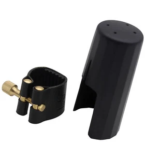 Leather Mouthpiece Ligature Fastener & Mouthpiece Cap for Alto Saxophone I3P7 - Picture 1 of 12
