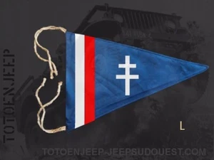 DRAPEAU FLAG FANION COTON EPAIS FFL 2DB (AU CHOIX) jeep willys dodge us ww2 - Imagen 1 de 5