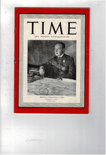 AUG 14 1939 TIME MAGAZINE FRENCH COMMANDER IN CHIEF GAMELIN VOL XXXIV NO 7 T1236