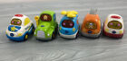 Vtech Go! Go! Smart Wheels Vehicle Lot Of 5 Police Car Helicopter Tractor Tow