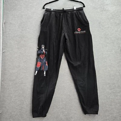 Primitive Men Activewear Pants XL Black Sweatpants Sasuke Itachi Graphic Fleece - Image 1 of 4