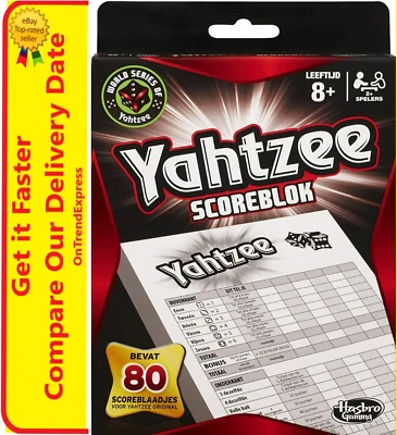 YAHTZEE Score Cards Pad - 80 Game Sheets Refill Milton Hasbro Gaming - Image 1 of 4