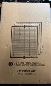 HPA 300 / 100 / 200 / 090 True 3 In 1 HEPA Filters 3 Pack New Free Shipping - Picture 1 of 3