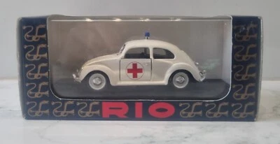 RIO 1:43 VW Escarabajo Cruz Roja Primeros Auxilios Volkswagen SL004 Ambulancia Diecast en Caja Foto 1 de 4