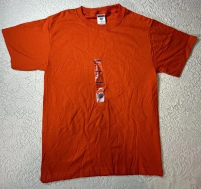 Camiseta Safety Orange Jerzees pequeña adulto peso pesado mezcla 50/50 Foto 1 de 4