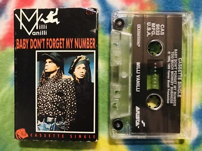 Milli Vanilli Baby Don't Forget My Number Cassette Single 1989 Rob & Fab - Image 1 of 2